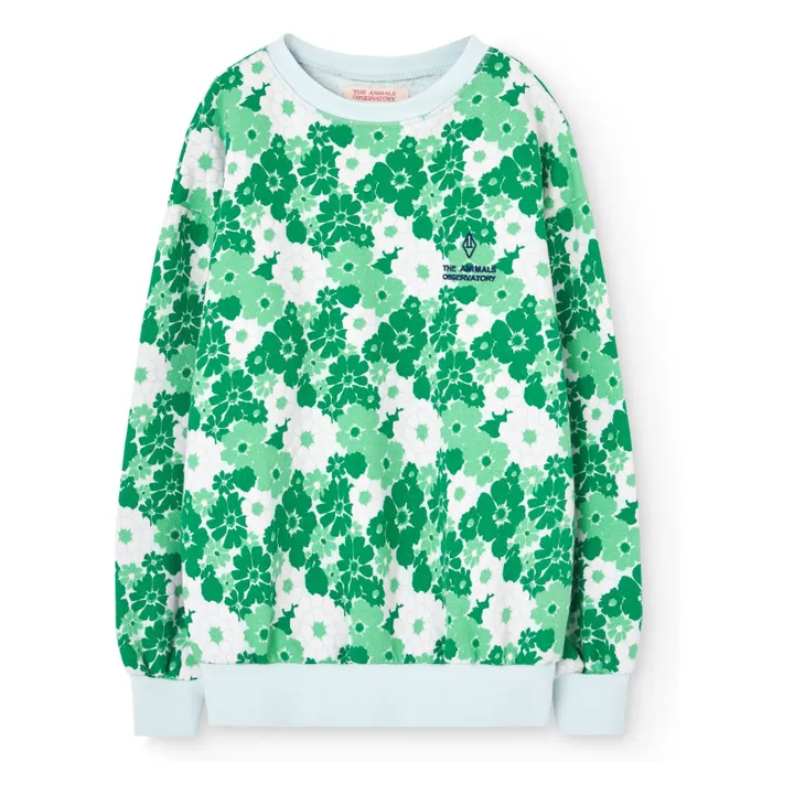 Sweat Bear Fleurs | Vert- Image produit n°0