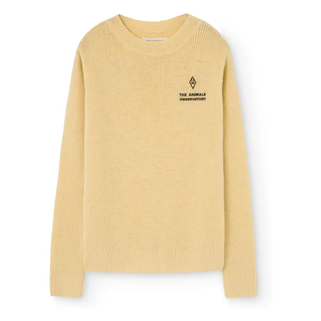 Bull Pullover Wolle | Blasses Gelb