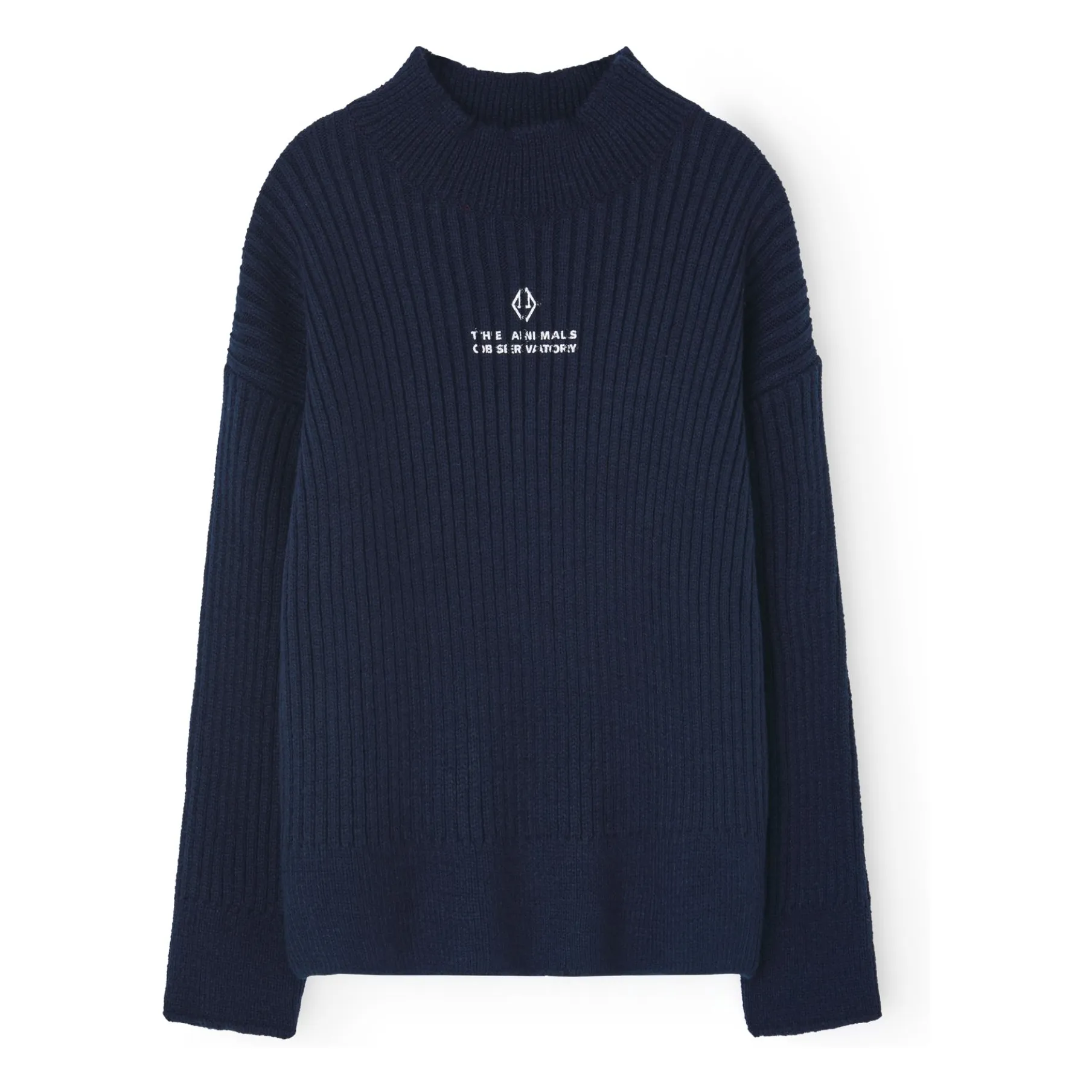 The Animals Observatory Navy Blue Seal Turtleneck Sweater
