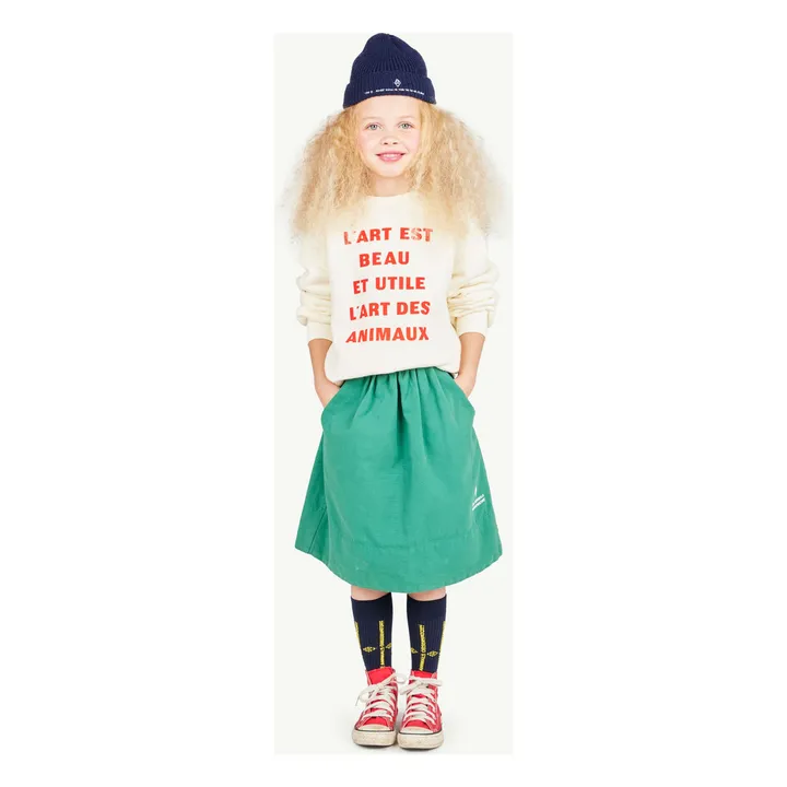 Sweat Bear L'art | Ecru- Image produit n°1