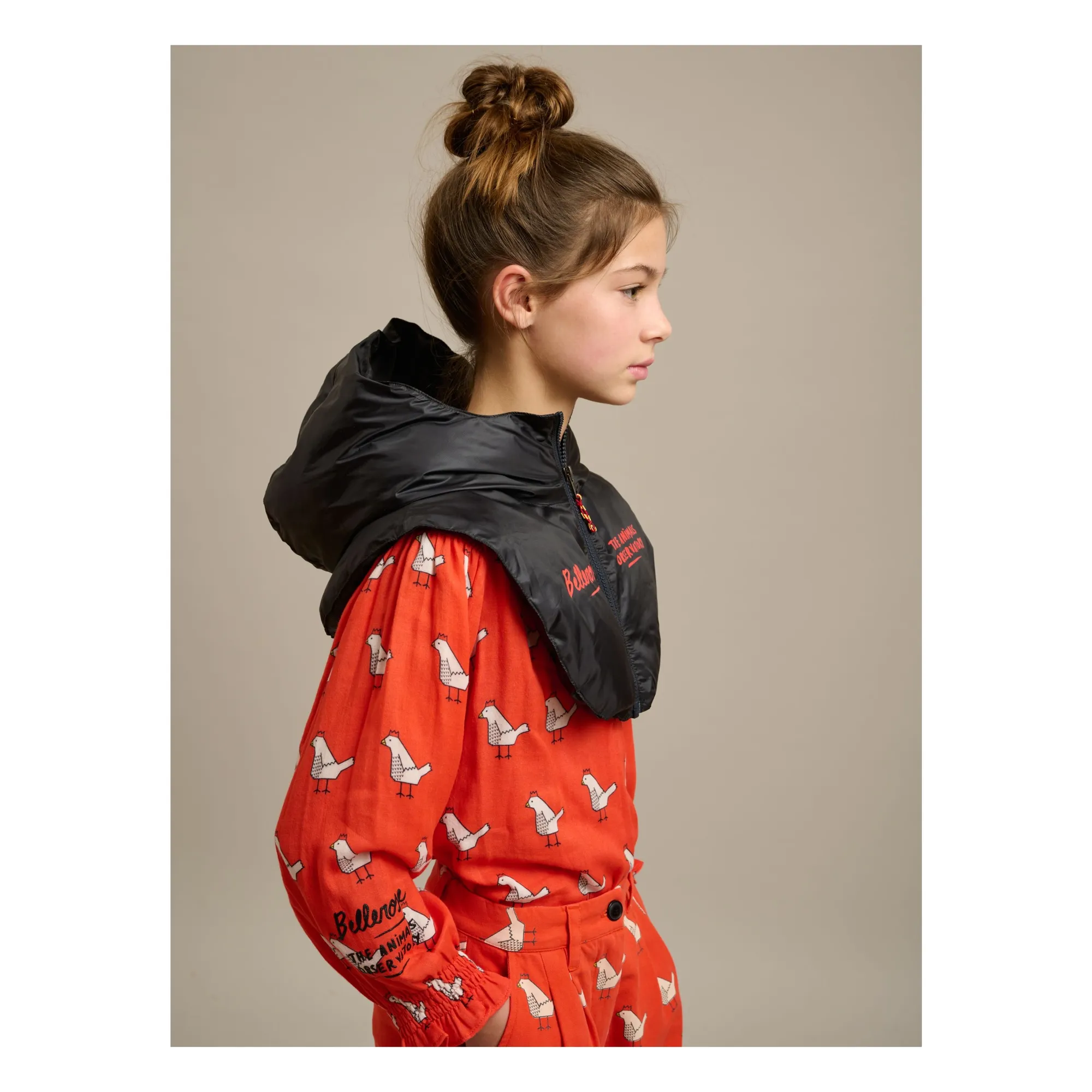The Animals Observatory X Bellerose - Capuche Amovible Hocco | Bleu marine- Image produit n°1