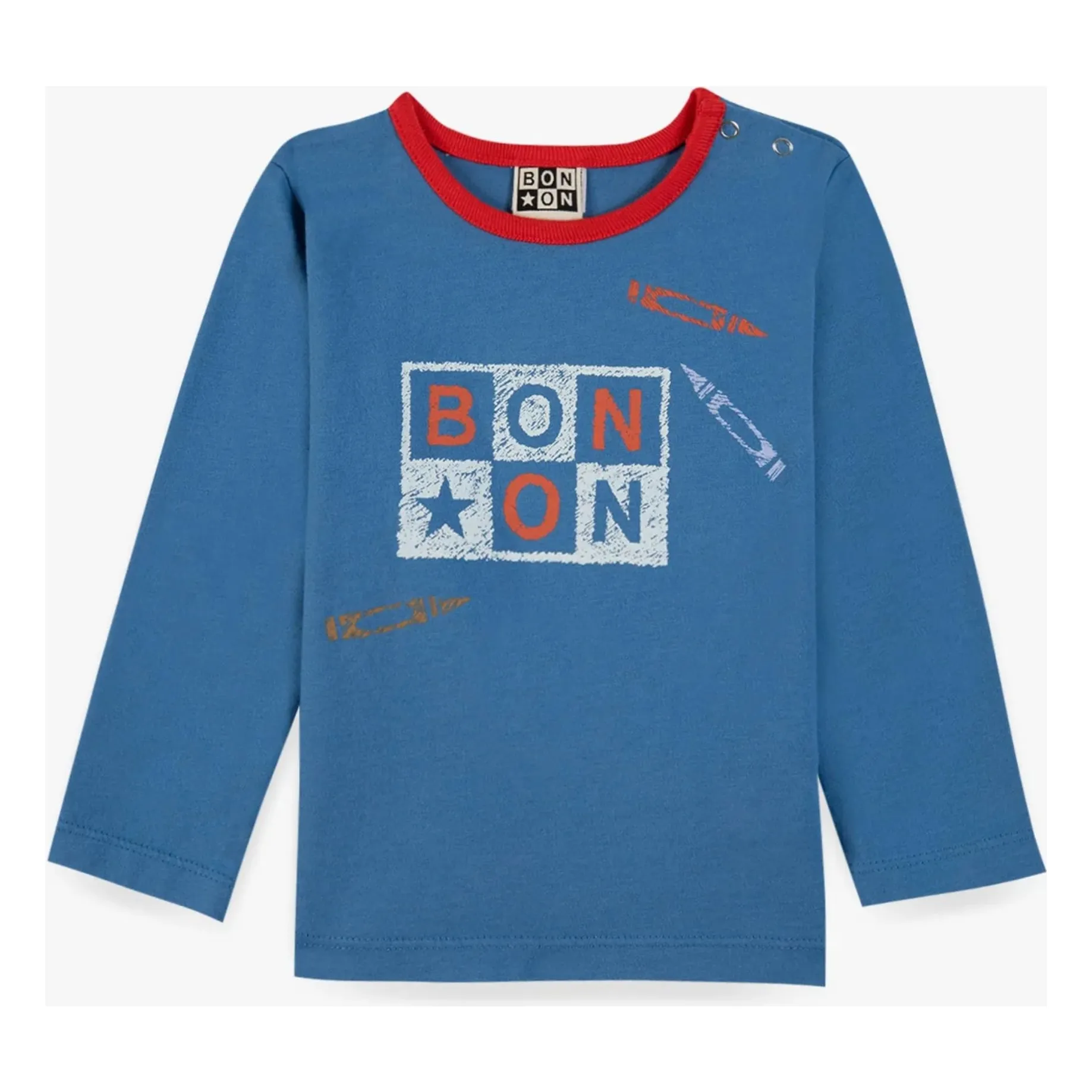 Bonton Blue T-Shirt Taxi Craie