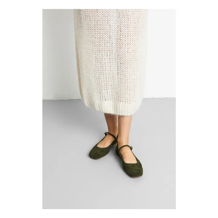 Bailarinas Julieta de ante | Verde Kaki- Imagen del producto n°2