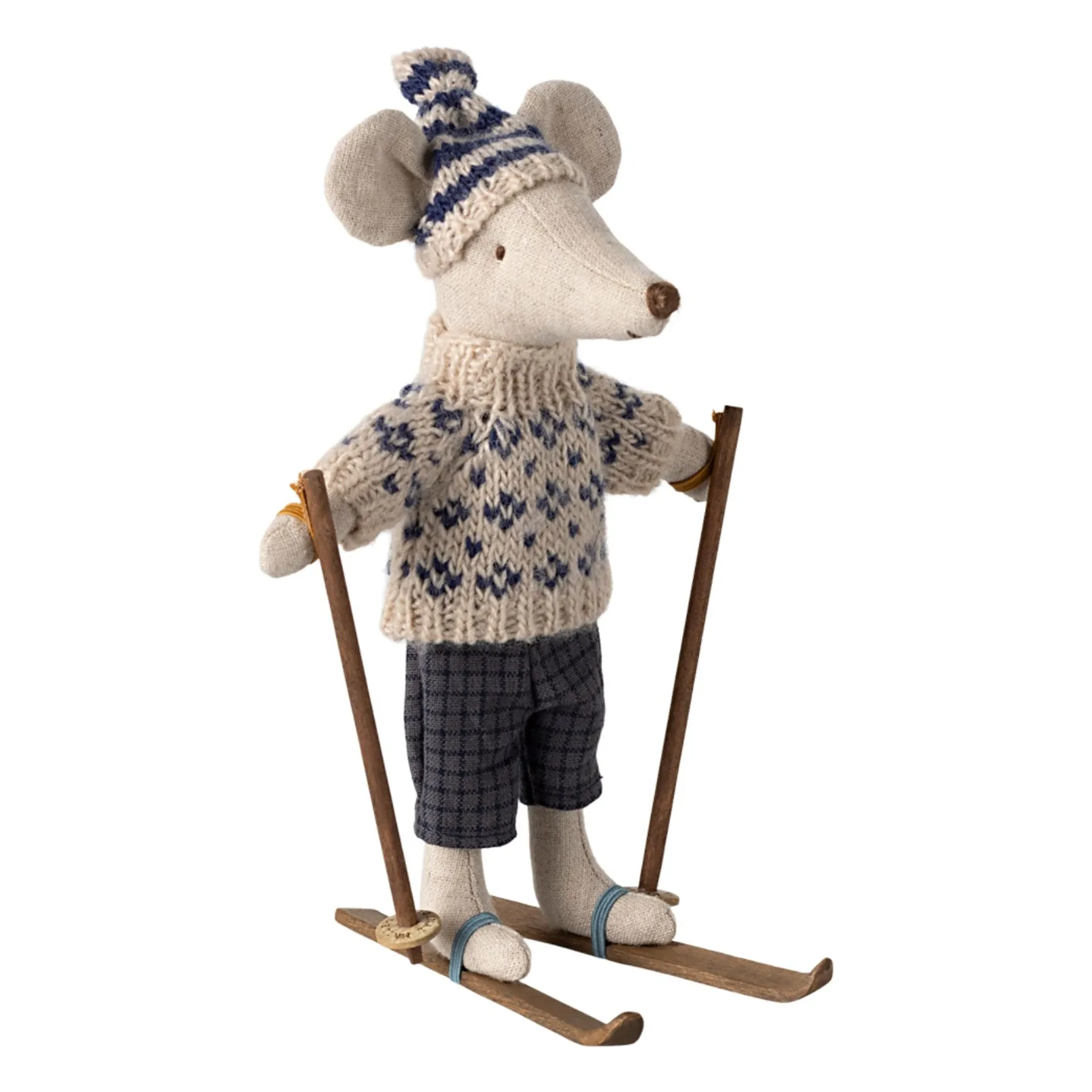 Papa souris et ses skis | Bleu marine- Image produit n°0