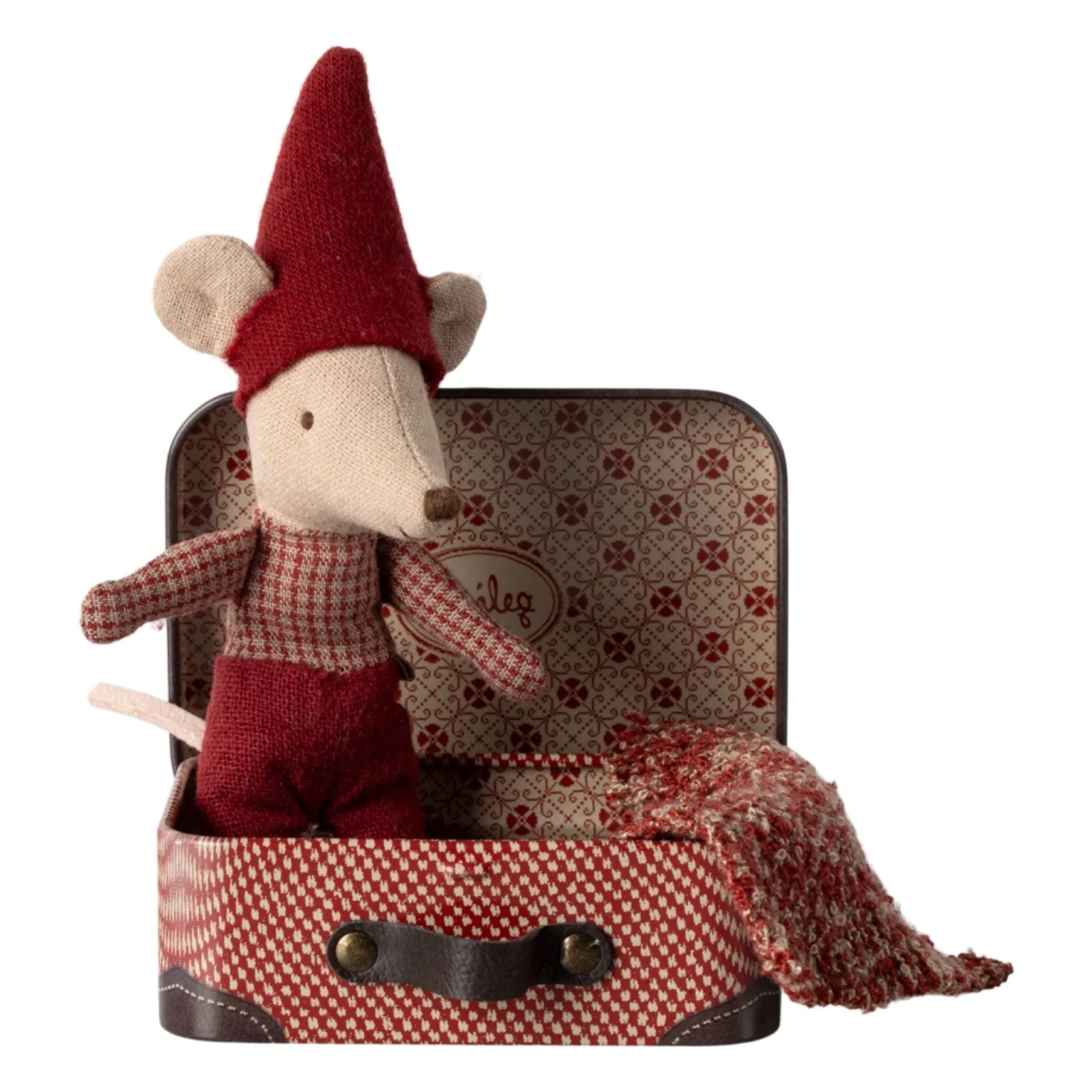 Maileg - Bébé souris de Noël et sa valise (Maileg) - Image 1