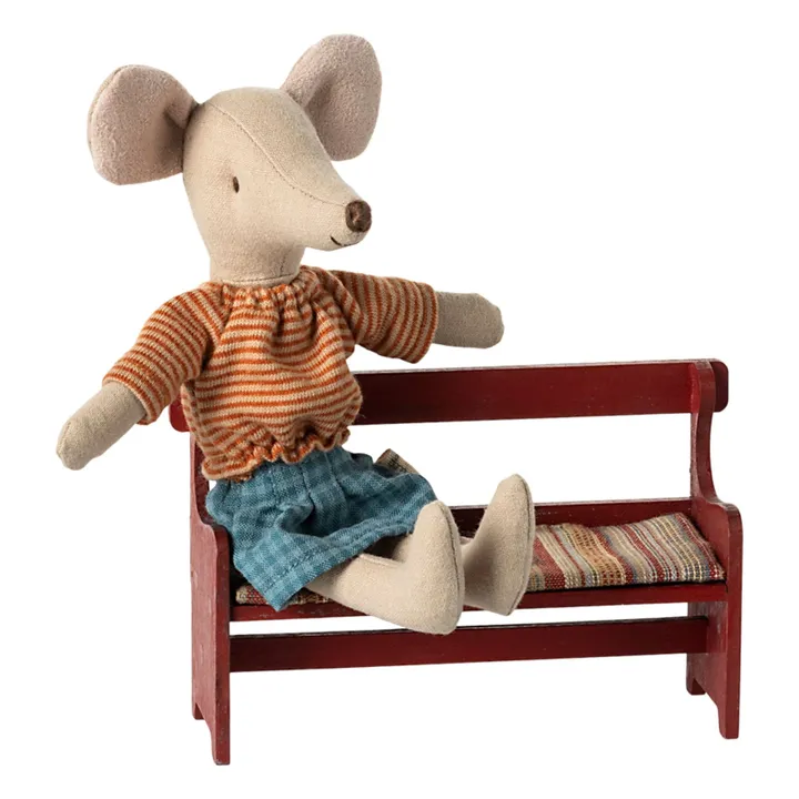 Banc vintage | Rouge- Image produit n°2