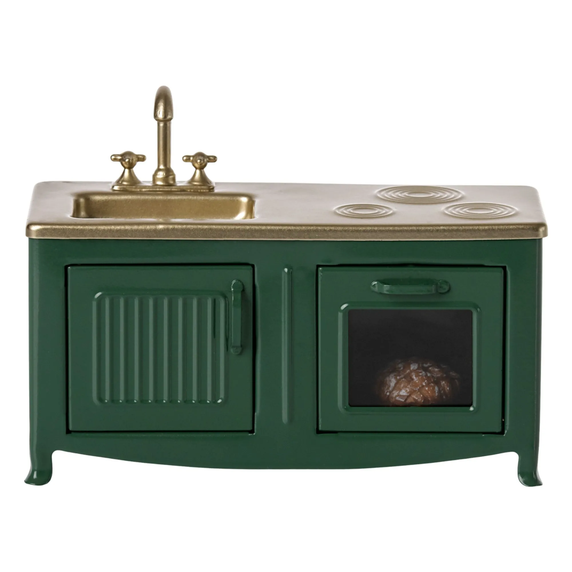 Maileg Dark Green Metal Kitchen Cabinet