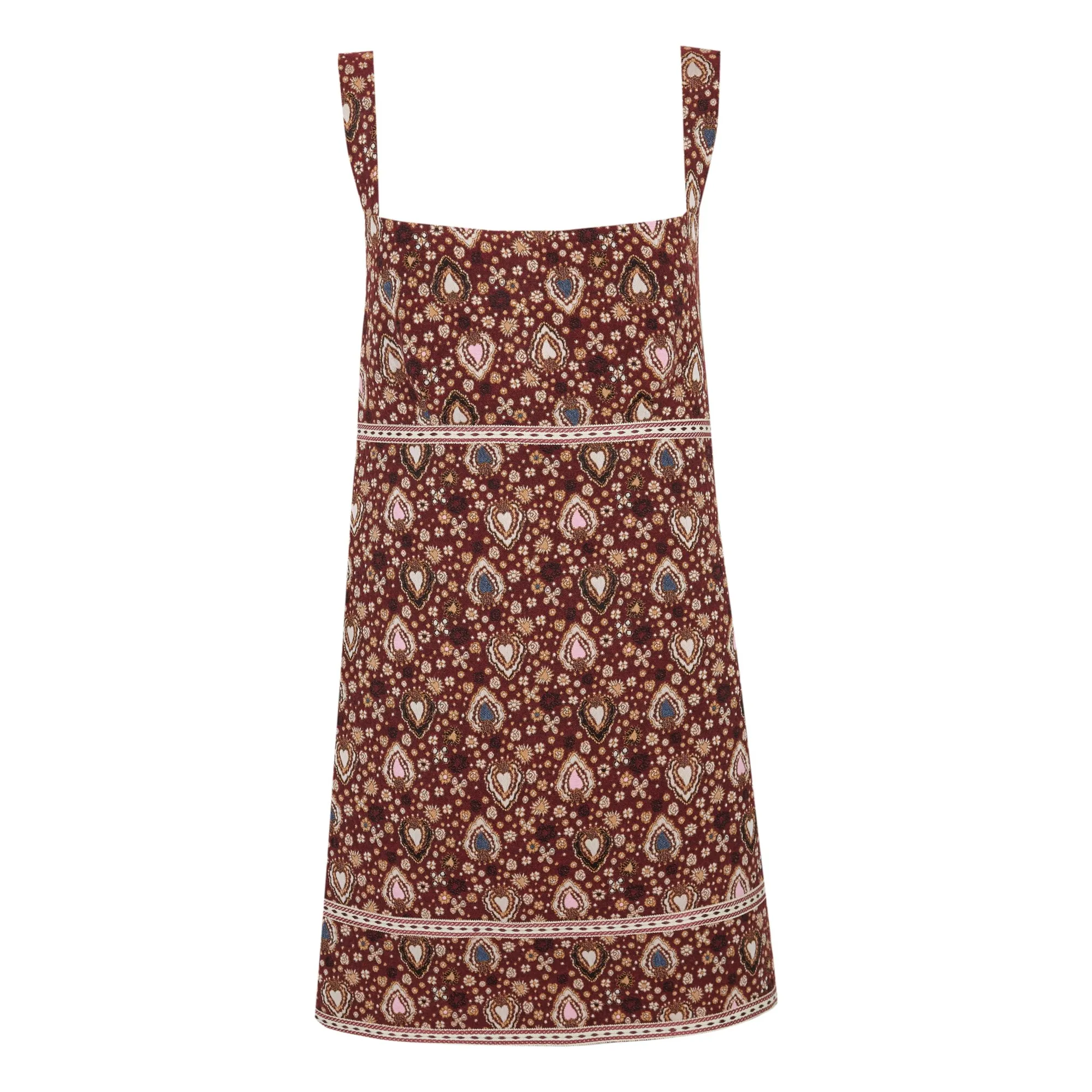 Josephine Brick Red Leopold Dress