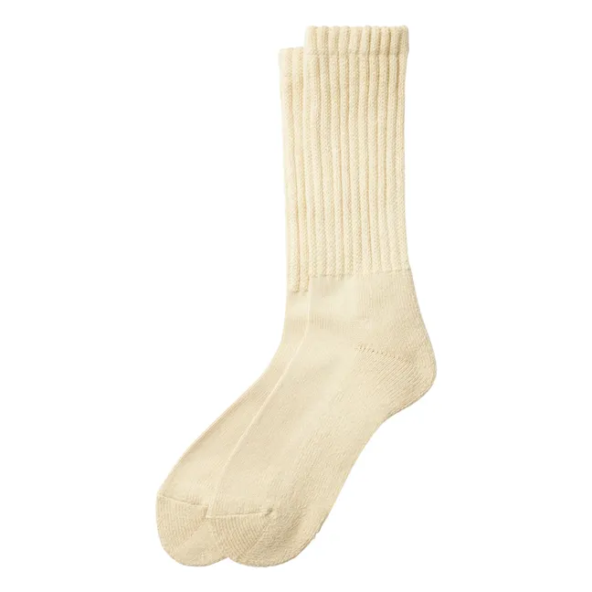 Loose Pile Socks | Ecru
