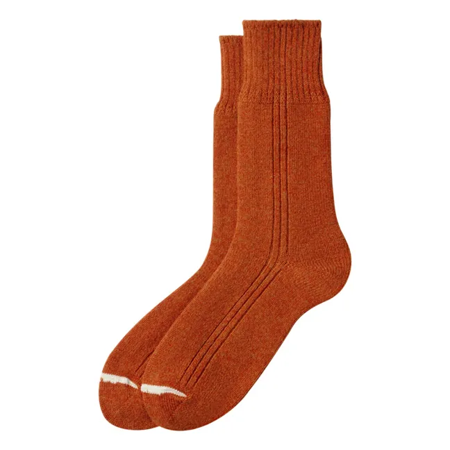 Merino wool socks | Brick red