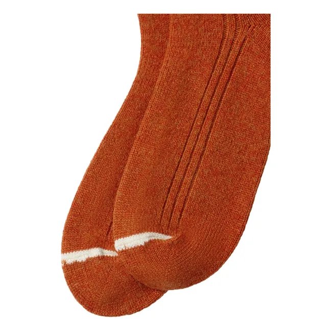 Merino wool socks | Brick red