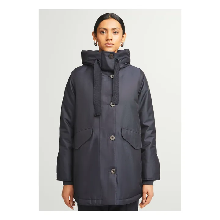G Lab Daunenmantel Damen Wasserdicht G-lab Parka Amber Navy Smallable