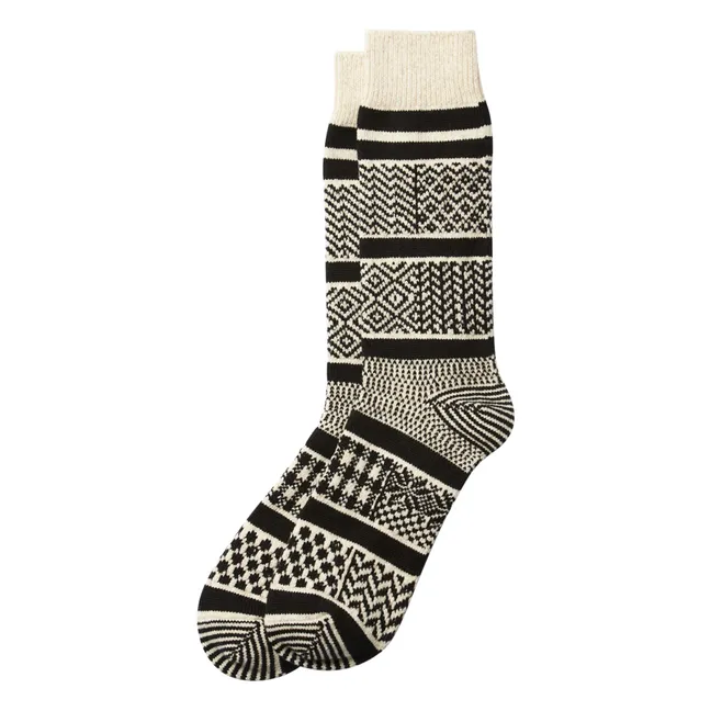 Multi Jacquard Socks | Black