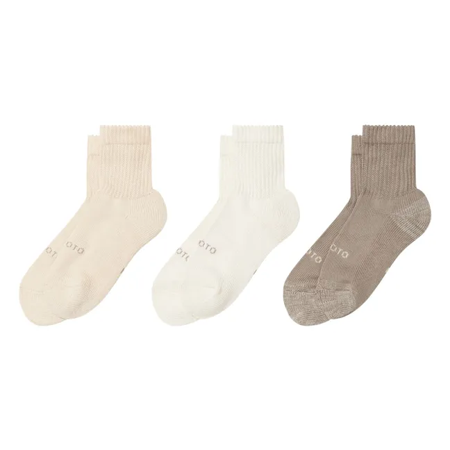 Set of 3 Daily Socks | Ecru
