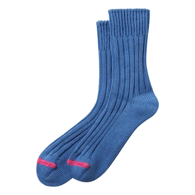 Chaussettes Chunky Côtelées | Bleu
