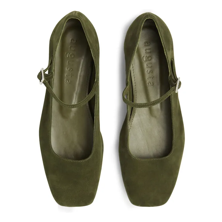 Bailarinas Julieta de ante | Verde Kaki- Imagen del producto n°4
