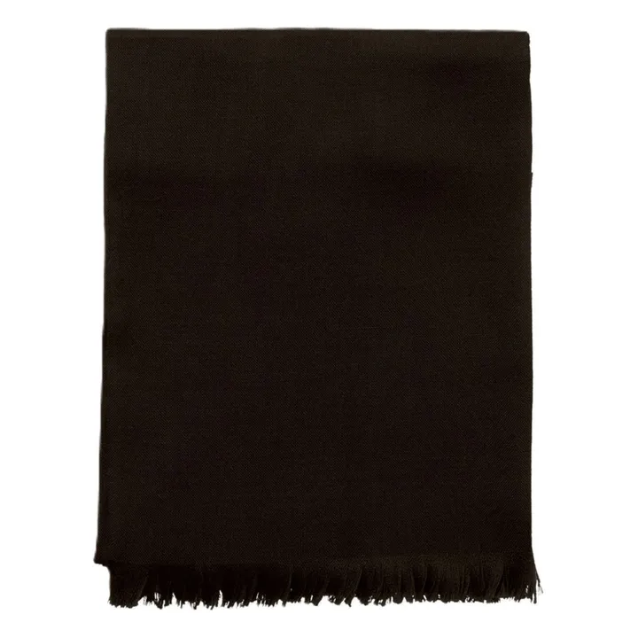Cashmere voile stole | Black- Product image n°0