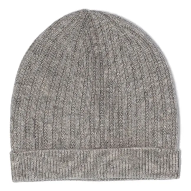Cashmere ribbed hat | Grey