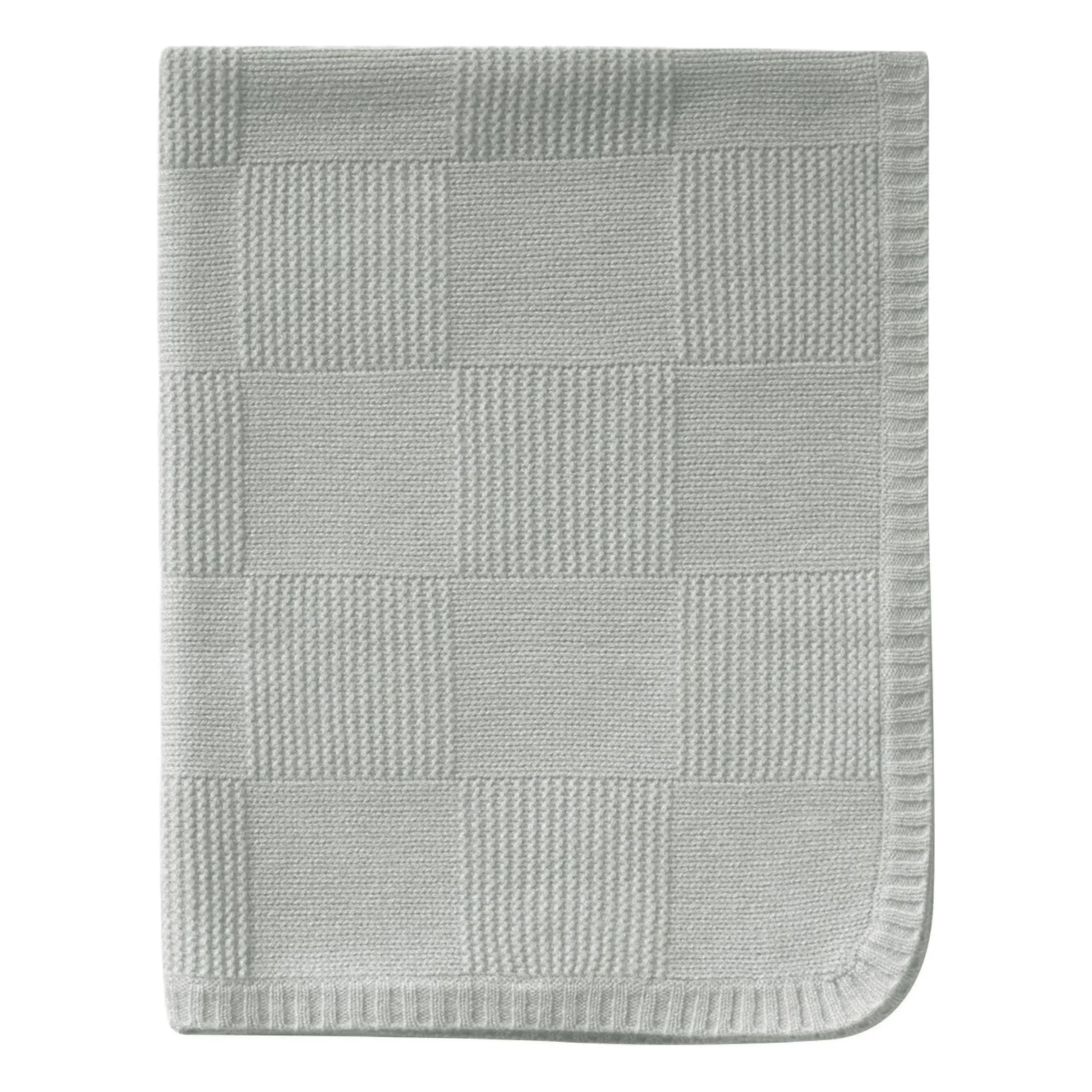 Bompard Grey Cashmere Knitted Blanket