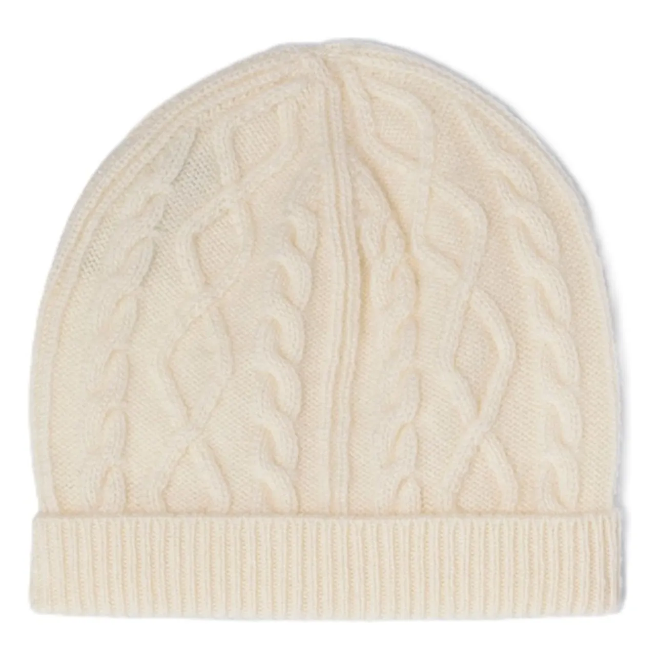 Bompard Unisex Infant Ecru Cashmere Twisted Beanie