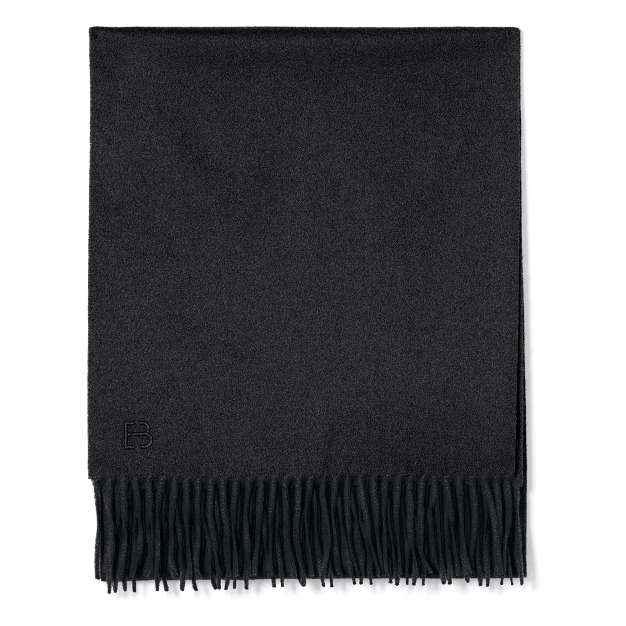Bompard Unisex Charcoal Classic Eb Cashmere Scarf