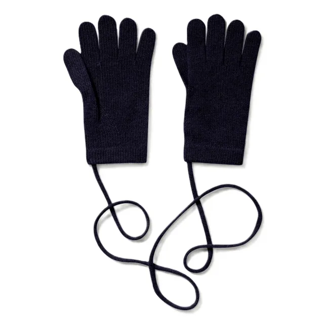 Guantes de cachemira | Azul Marino