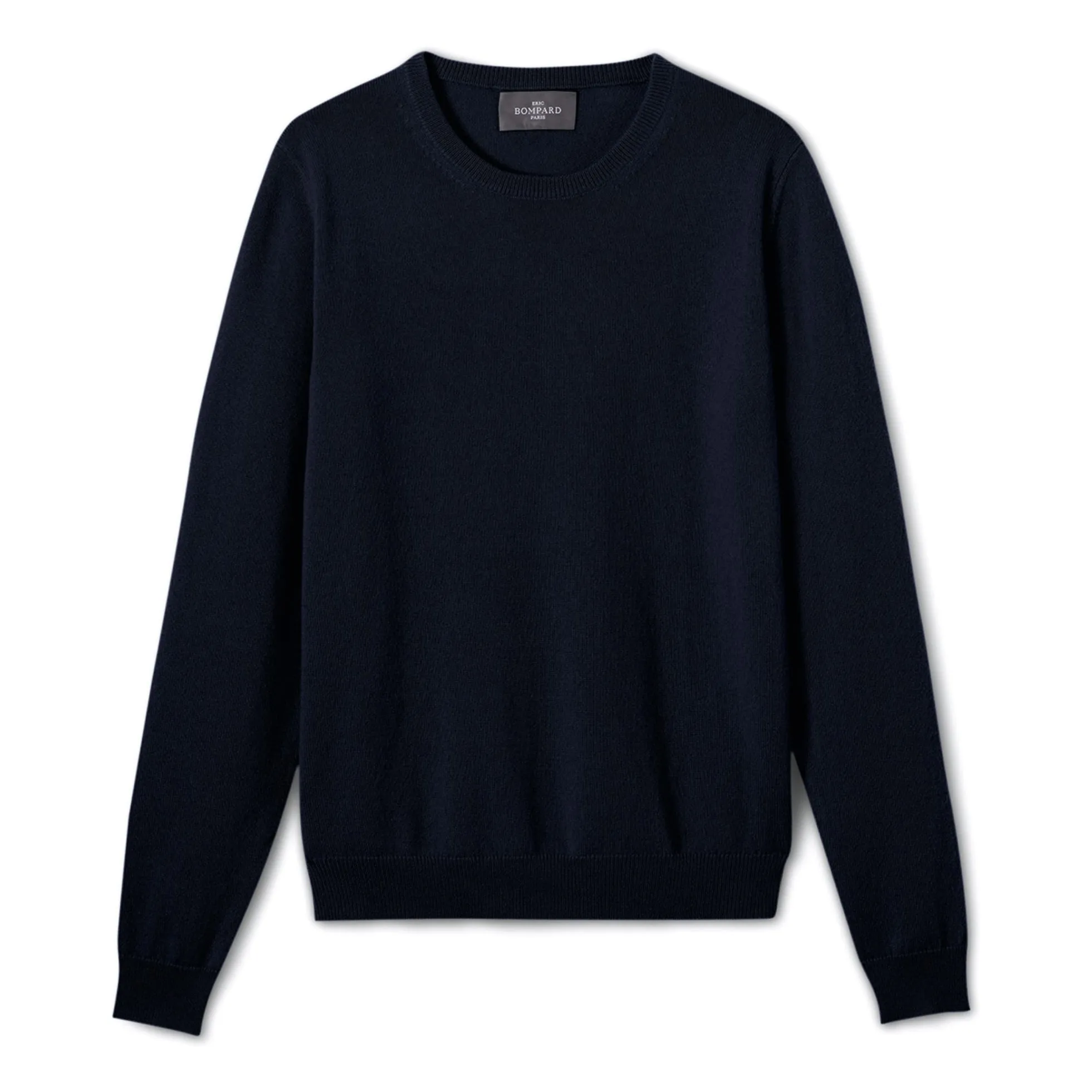 Bompard Women's Navy Blue Classic Cashmere Round Neck Sweater