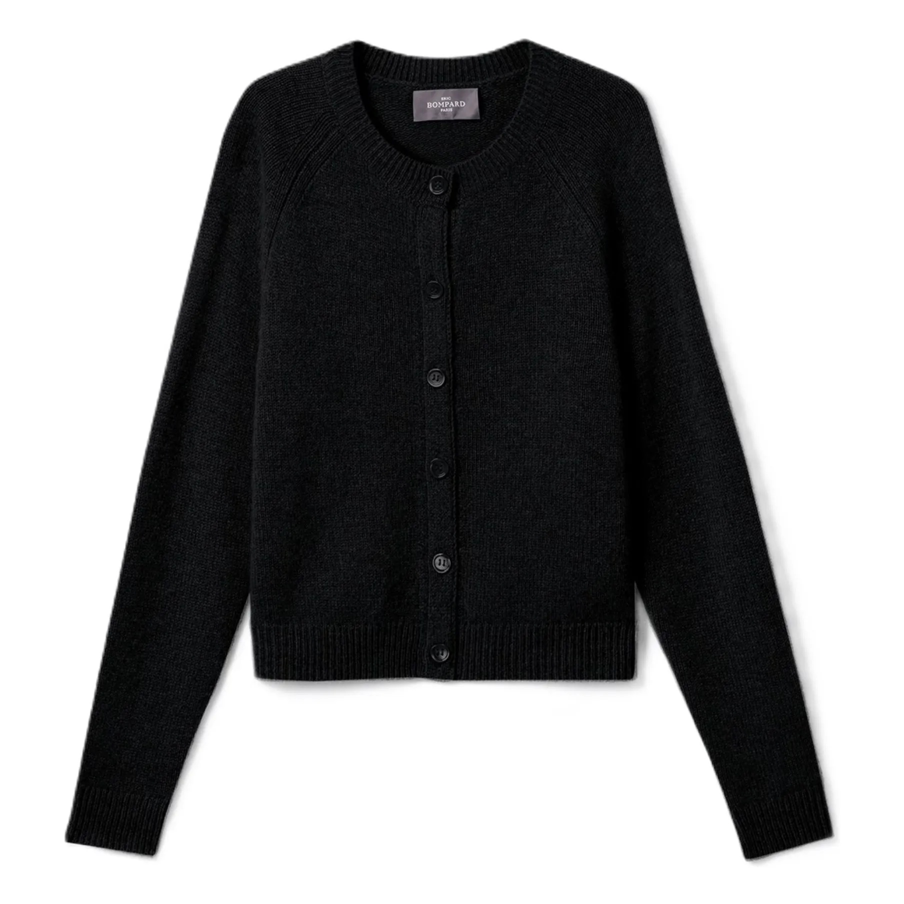 Cardigan Manches Raglan Cachemire | Noir- Image produit n°0