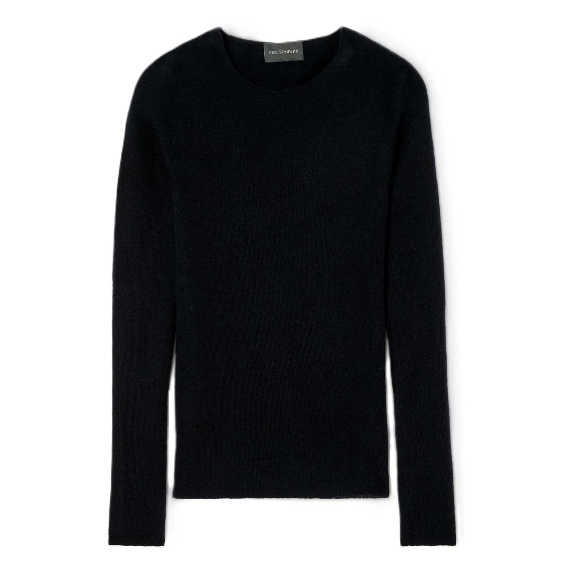 Bompard Black Seamless Cashmere Ultrafine Crewneck Sweater