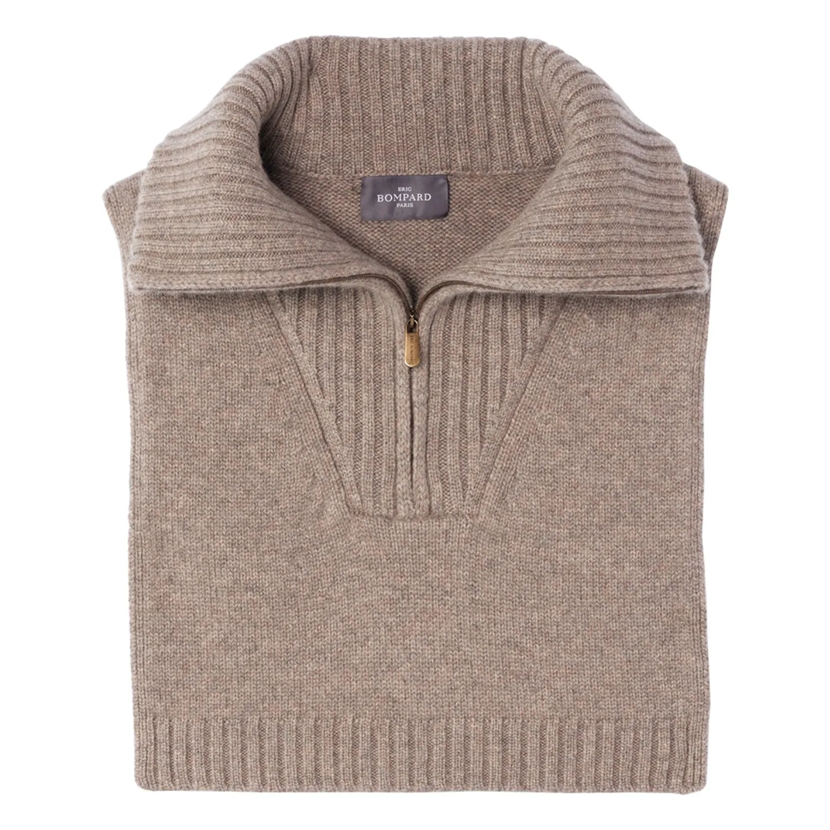 Bompard Unisex Beige Plastron Cashmere Trucker Collar