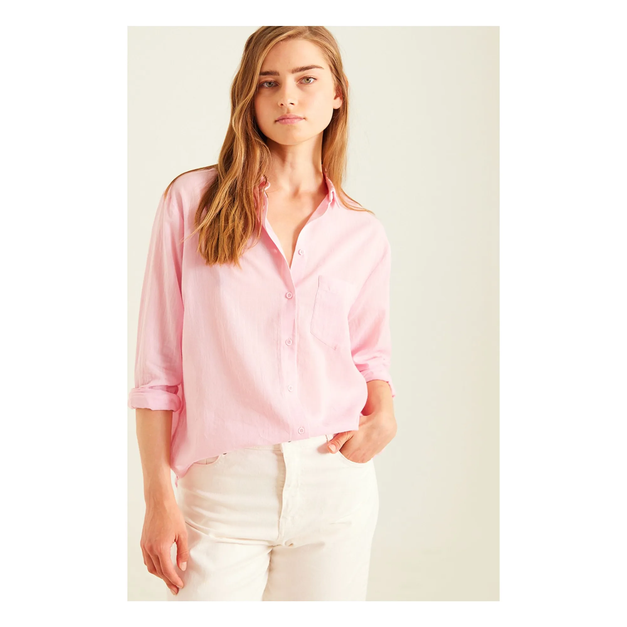 Sacrécoeur Pink Manon Voile De Coton Shirt