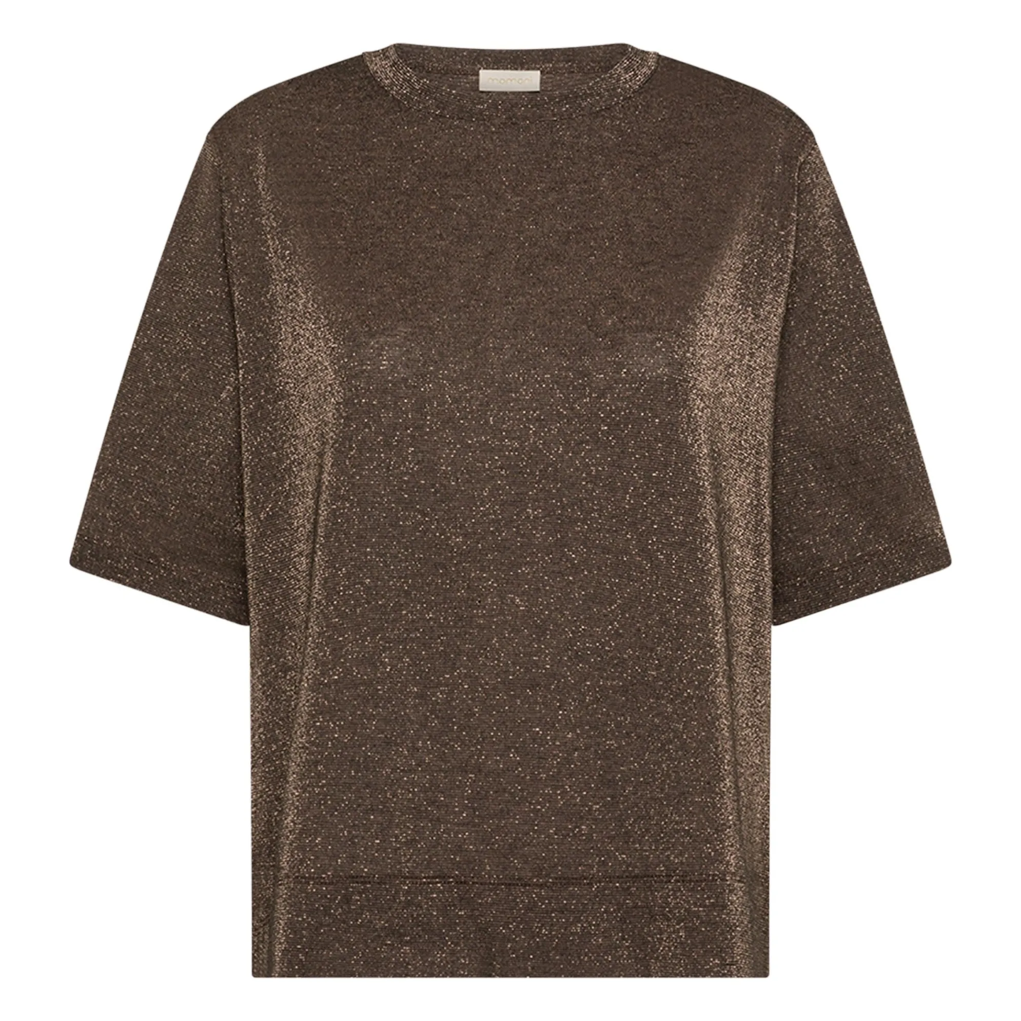 Momoni Brown Iora Metallic T-Shirt