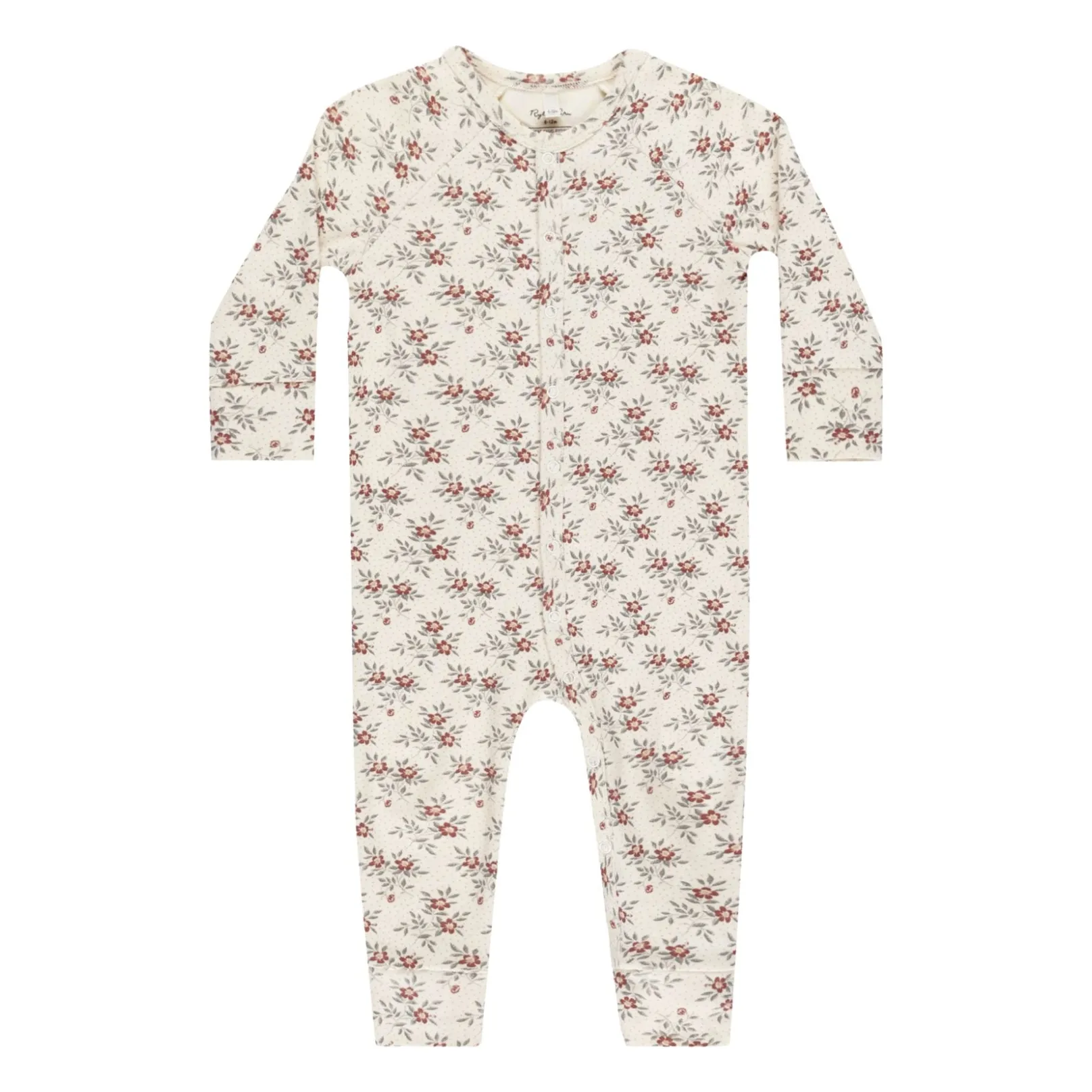 Rylee + Cru Ecru Floral Footless Pyjamas