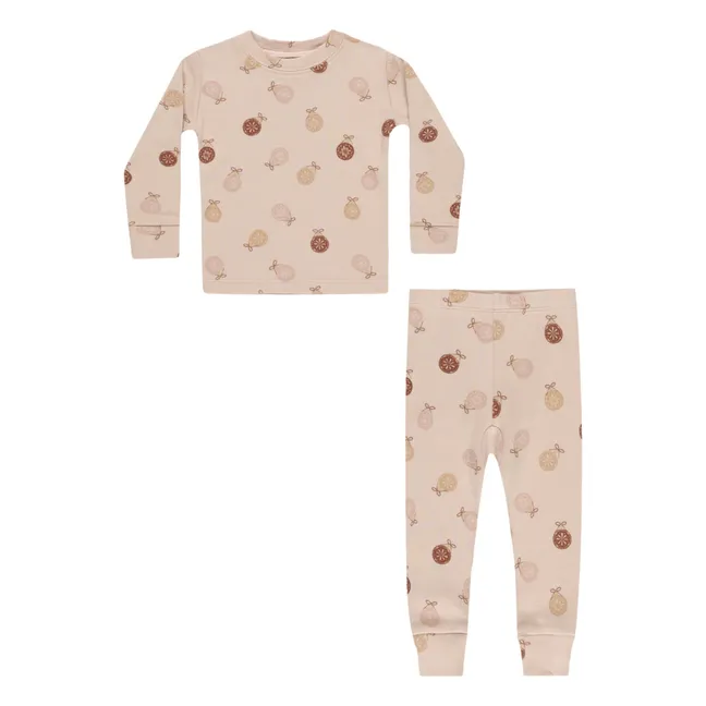 Pijama de chucherías navideñas | Beige rosado