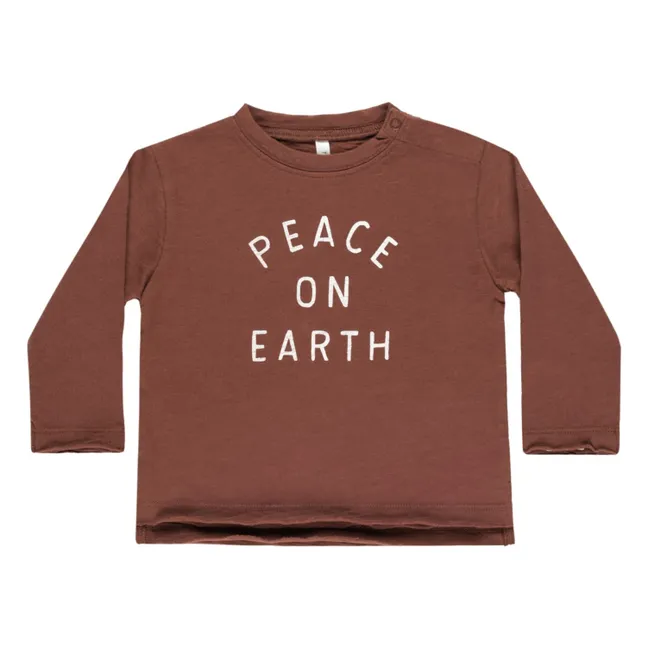 Peace on Earth T-Shirt | Brick red