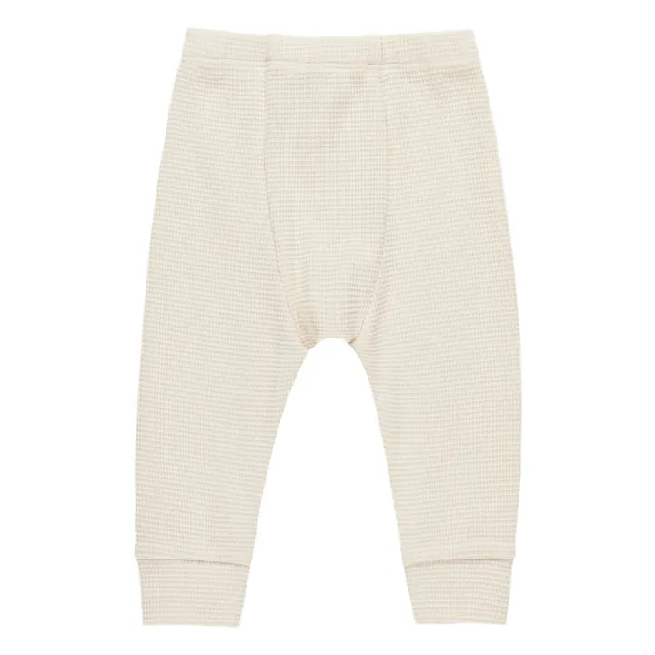 Quincy Mae Waffle Legging Ecru Smallable