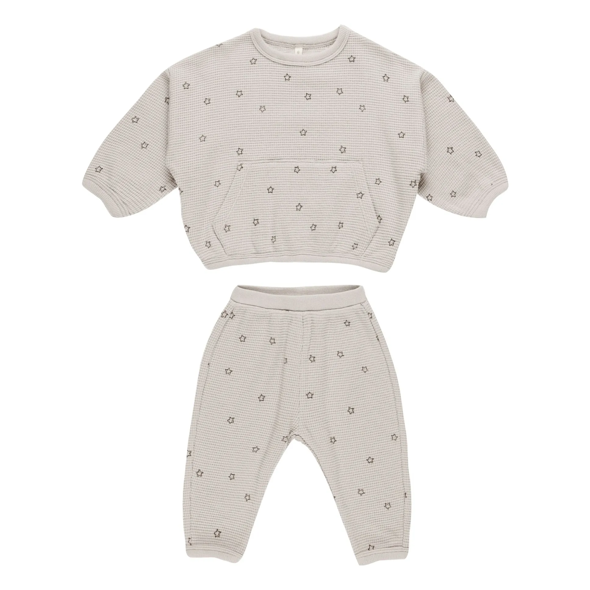 Quincy Mae Light Grey Star Embossed Sweatshirt And Pants