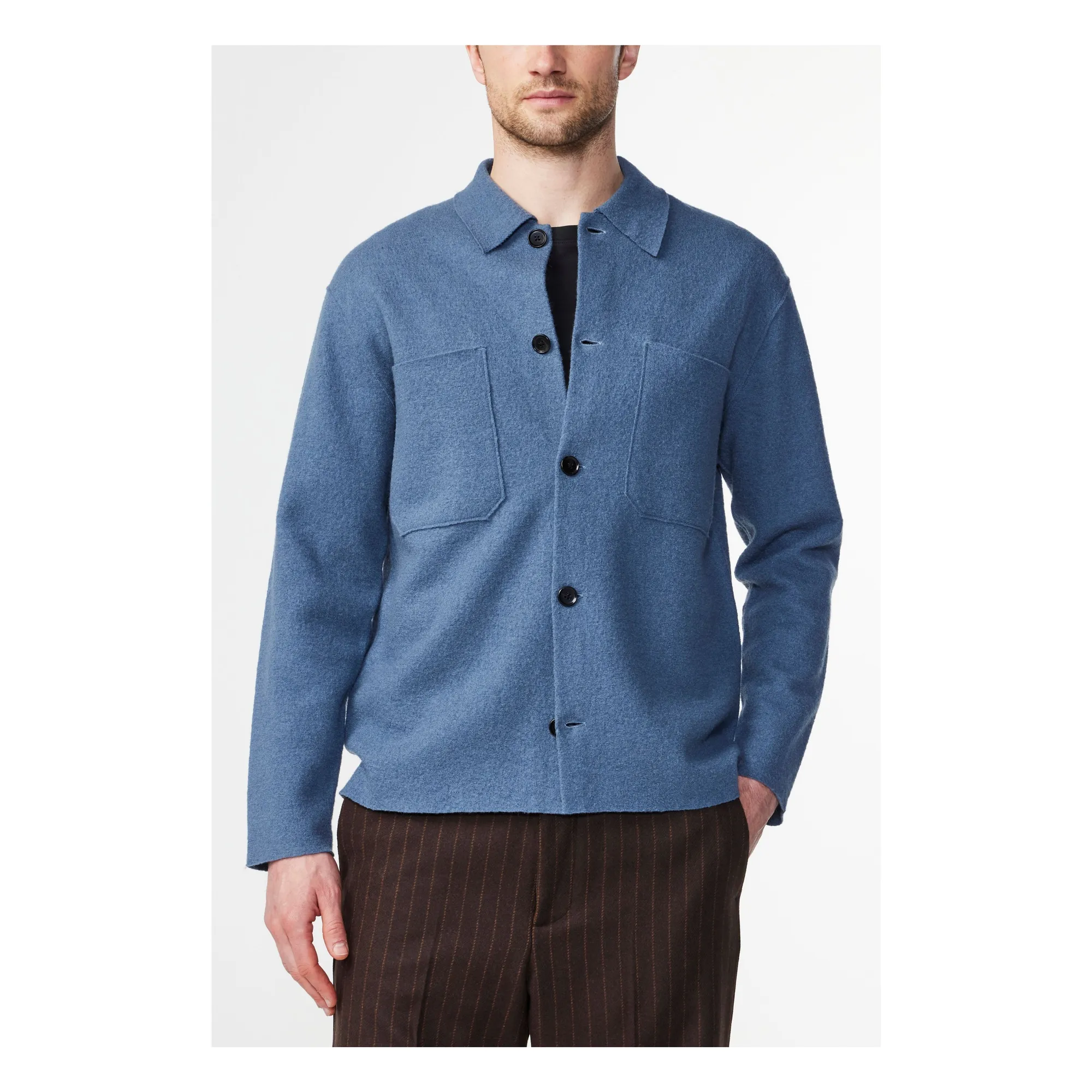 Nn.07 Blue Jonas 6398 Merino Wool Jacket