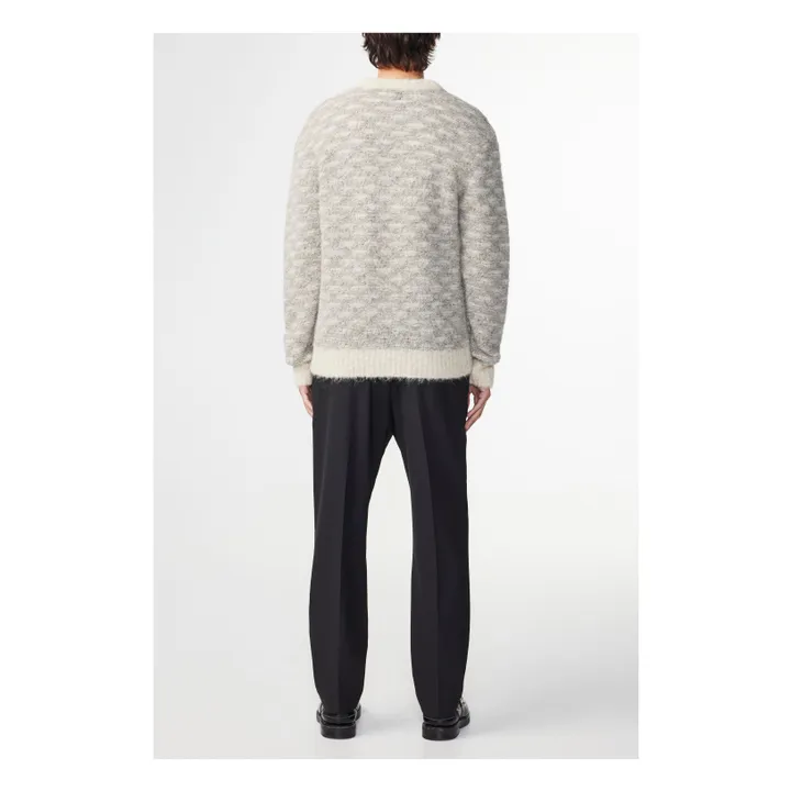 Pull Zackarias 6653 Alpaga et Fibres Recyclées | Gris chiné- Image produit n°4