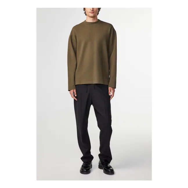 Sweatshirt Benja 3530 Bio-Baumwolle | Khaki-braun