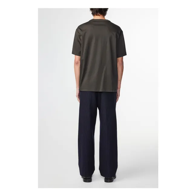T-Shirt Nat Logo 3525 Bio-Baumwolle | Dunkelkaki