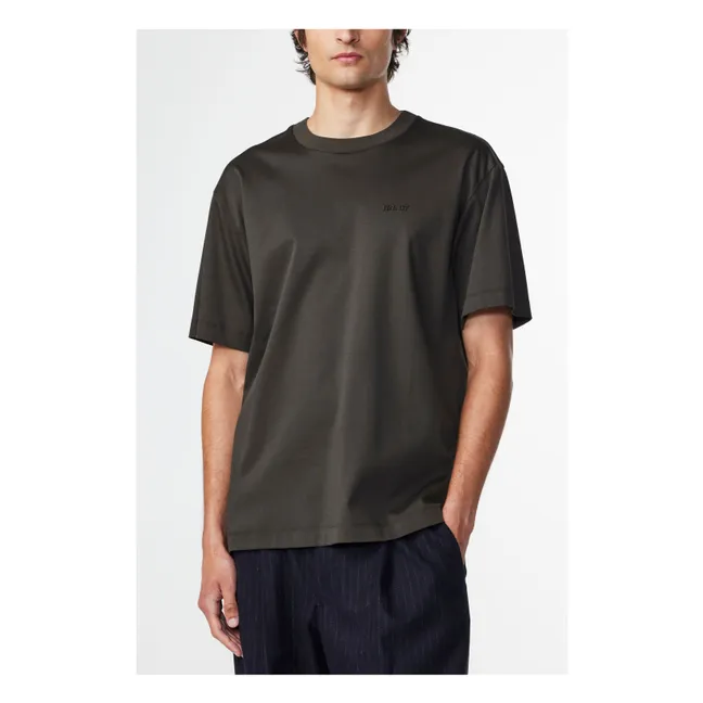 T-Shirt Nat Logo 3525 Bio-Baumwolle | Dunkelkaki