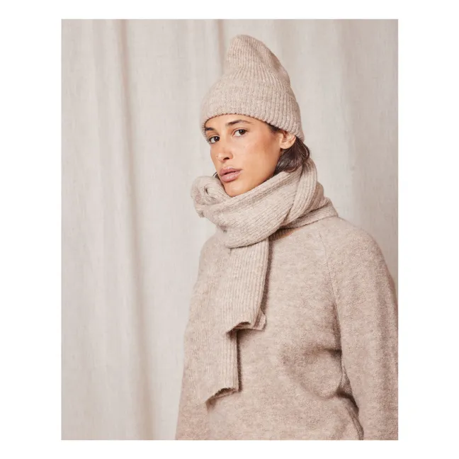 Baby Mütze Alpaka Wolle | Hellbraun