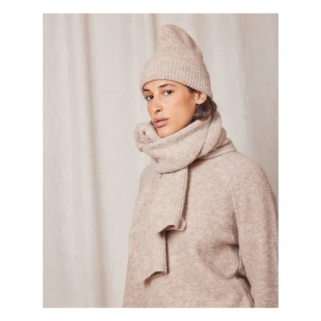 Baby Wool Alpaca Beanie | Light brown