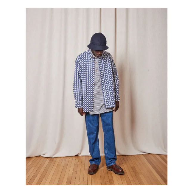 Camisa de algodón Shadow Delos | Azul Marino