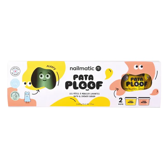 Duo of Pataploof washable modeling clay and mold | Orange