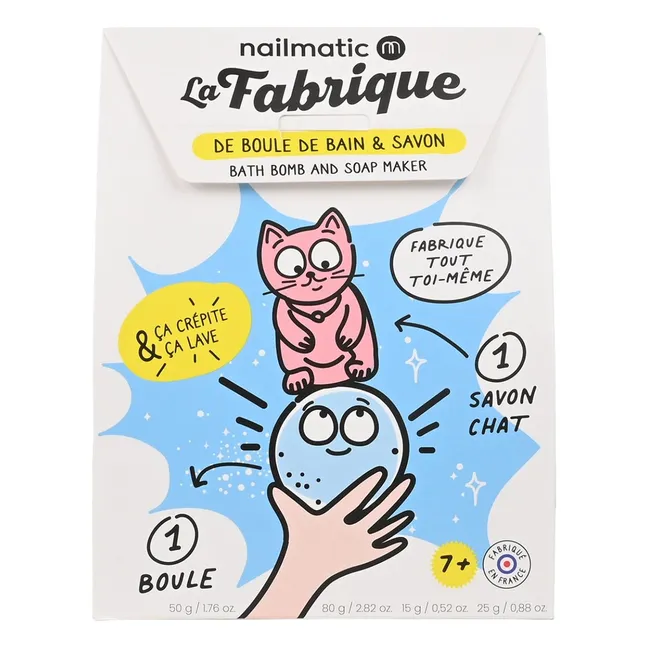 Set La Fabrique de savons et de bombes de bain - 1 Seife und 1 Badebombe | Blau