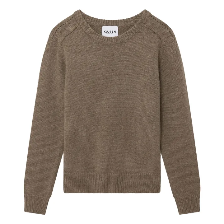 Jersey de cachemira Nanami | Verde Kaki chiné- Imagen del producto n°0