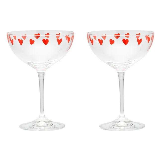 Tazze classiche Love - Set di 2 | Rosso