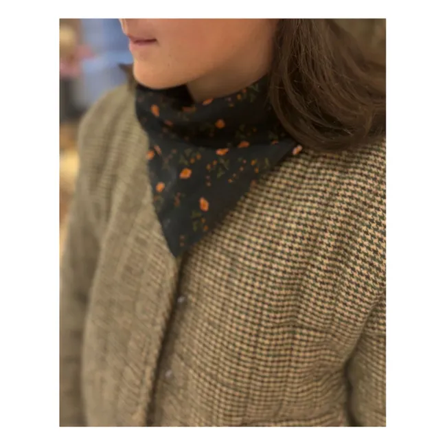 Sciarpa a fiori | Grigio antracite